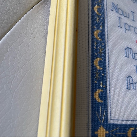 Vintage Cross Stitch Sampler Nighty Lords Prayer Needlepoint Nursery Child’s - Picture 8 of 16